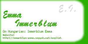 emma immerblum business card